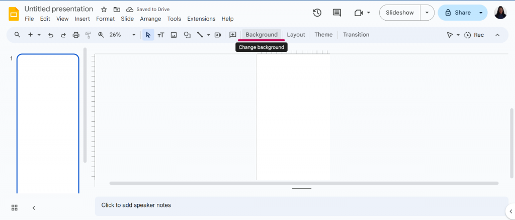 change background google slides