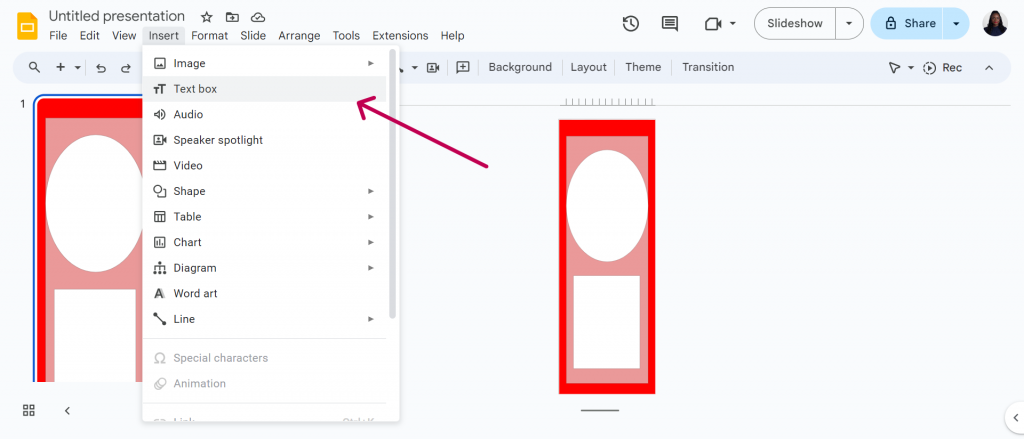 text box google slides