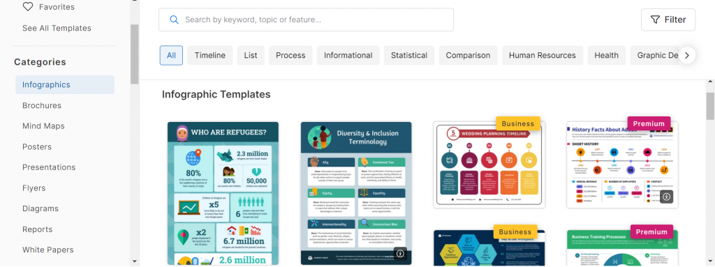 infographic templates venngage