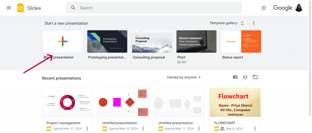 blank presentation google slides