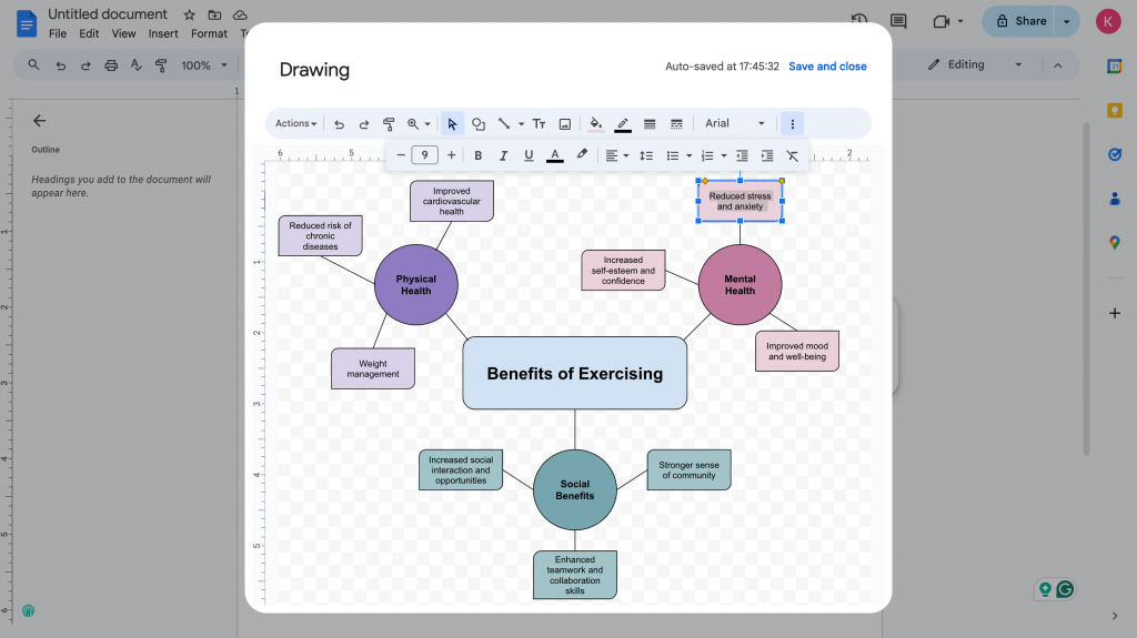 Screenshot 10 - How To Adjust Text Formatting in the Drawing Tool