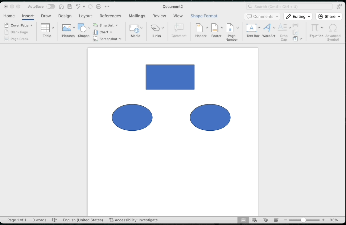 How to connect shapes in a decision tree in Word