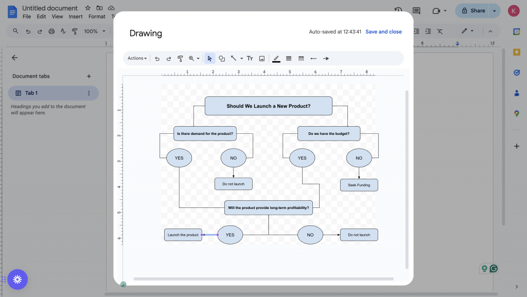 Screenshot 6: Labelling Decision Tree Nodes and Branches