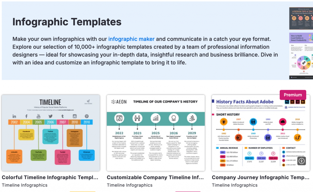 venngage templates library