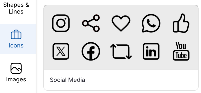 Venngage icons library