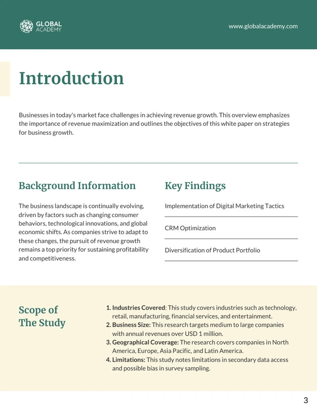Research led white paper template by Venngage