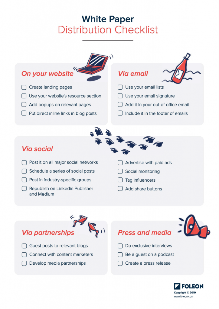 White paper distribution checklist by Foleon