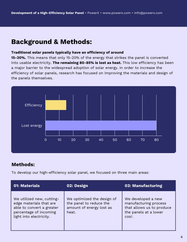 Purple Solar Panel White Paper Template as an example of backgrounder white paper