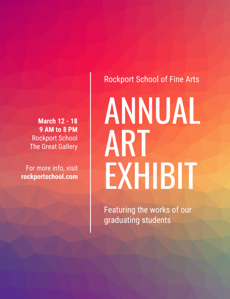 Colorful Art Exhibition Poster Template