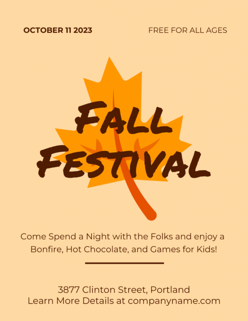 Maize Fall Festival Flyer Template