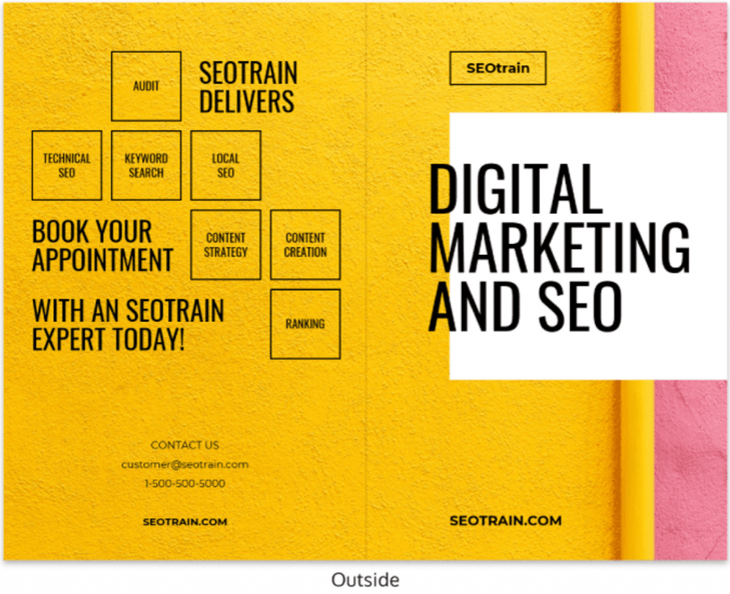 Consulting Business Bi Fold Brochure Template