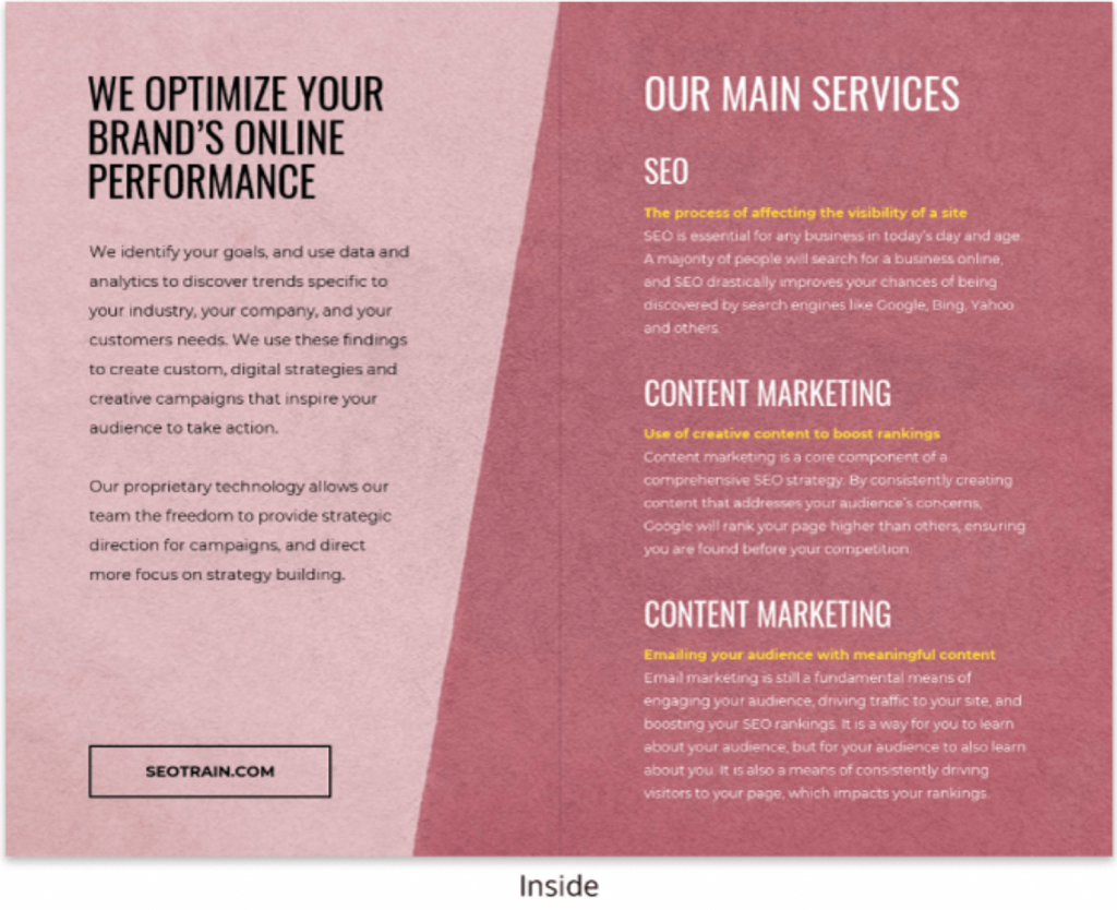 Consulting Business Bi Fold Brochure Template