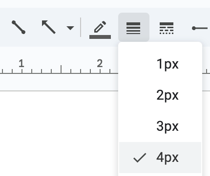 add line weight in google slides