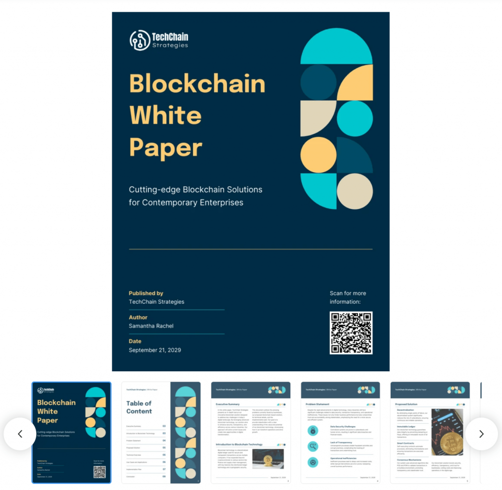 Blockchain White Paper Template