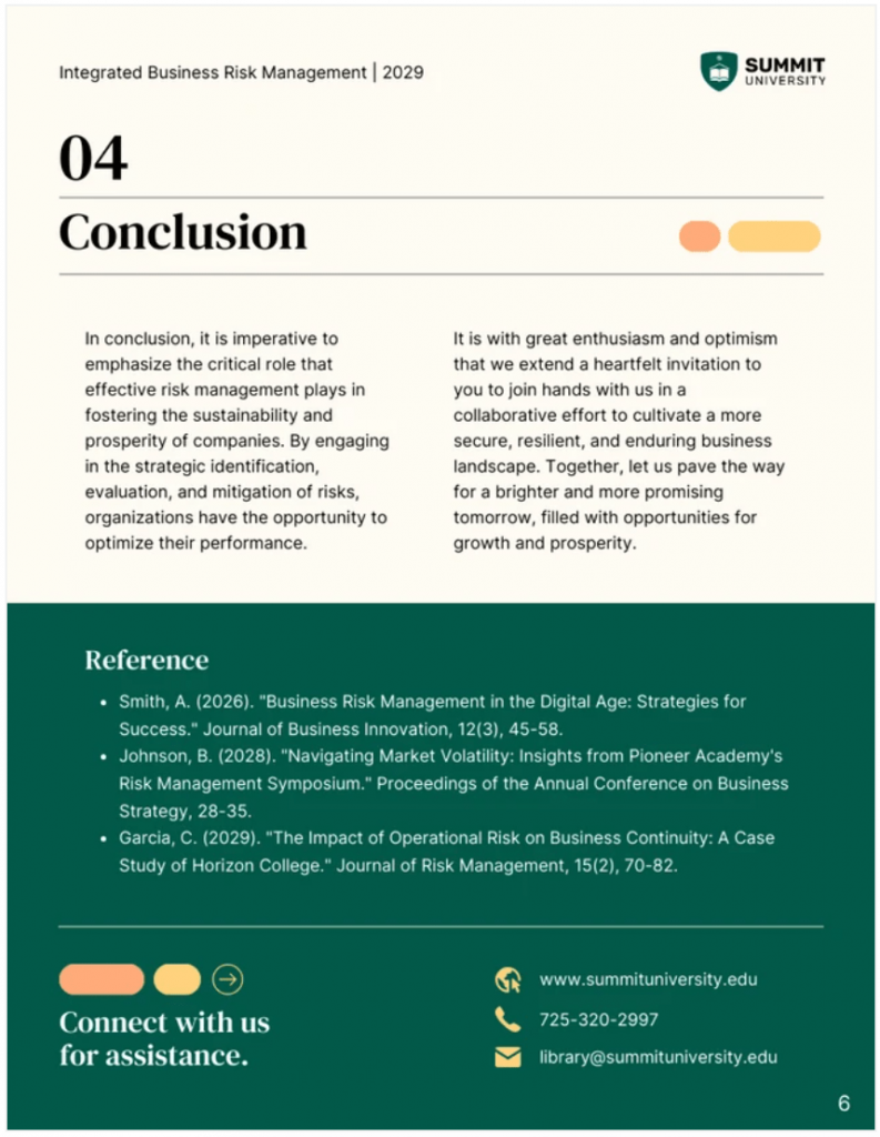 Business Risk Management White Paper Template