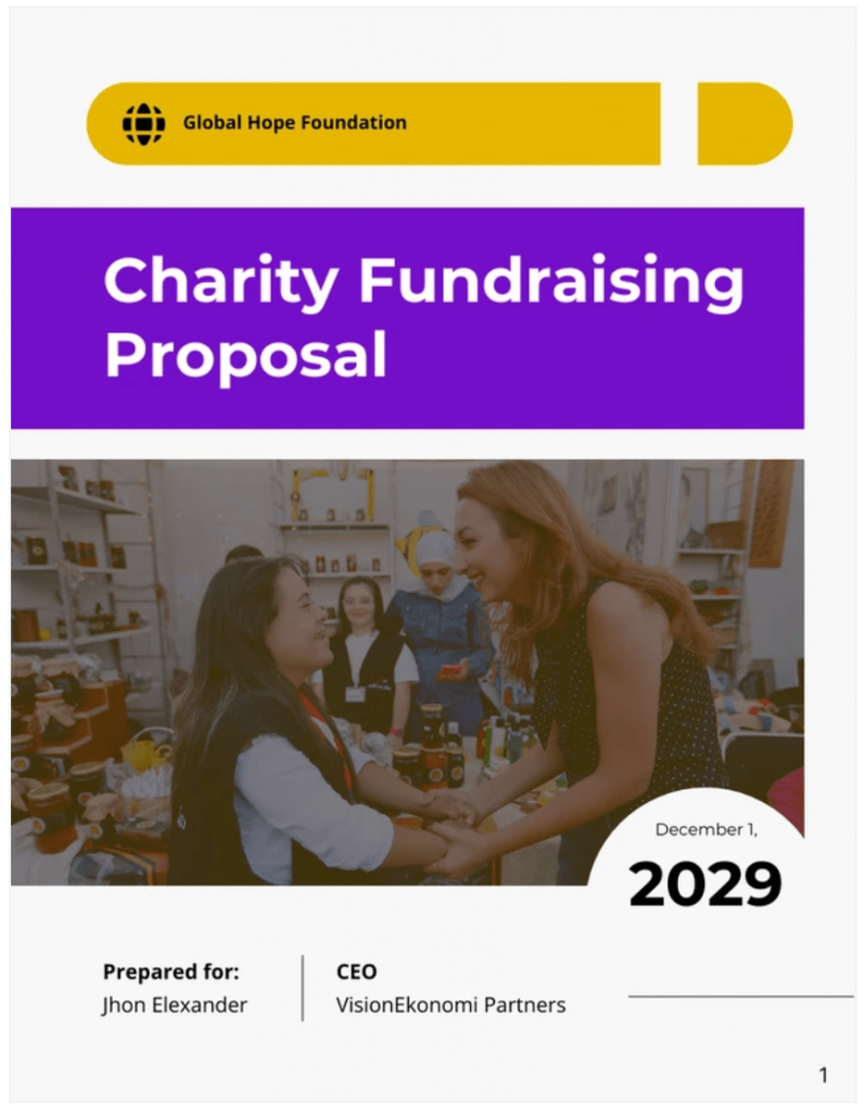 Charity Fundraising Proposal Template