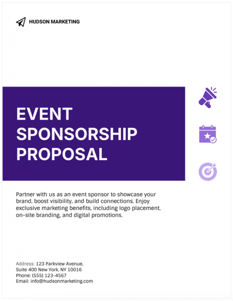 Event Sponsorship Proposal Template