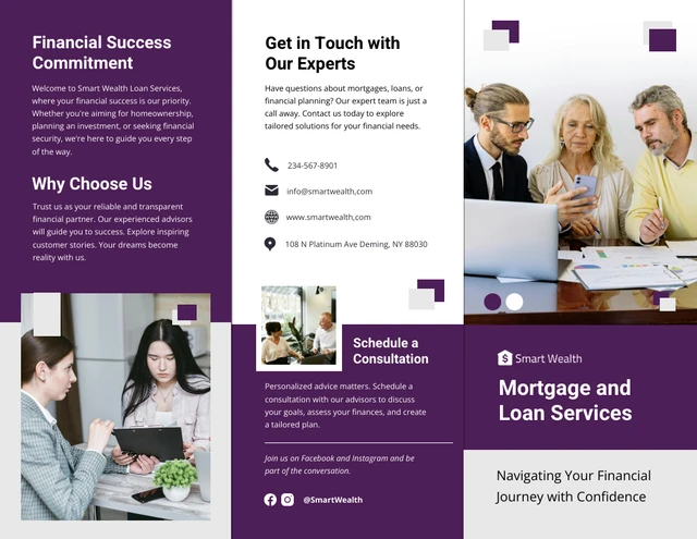 Mortgage & Loan Services Brochure Template
