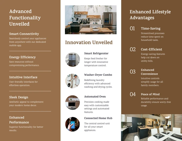 Home Appliance Launch Brochure Design Template
