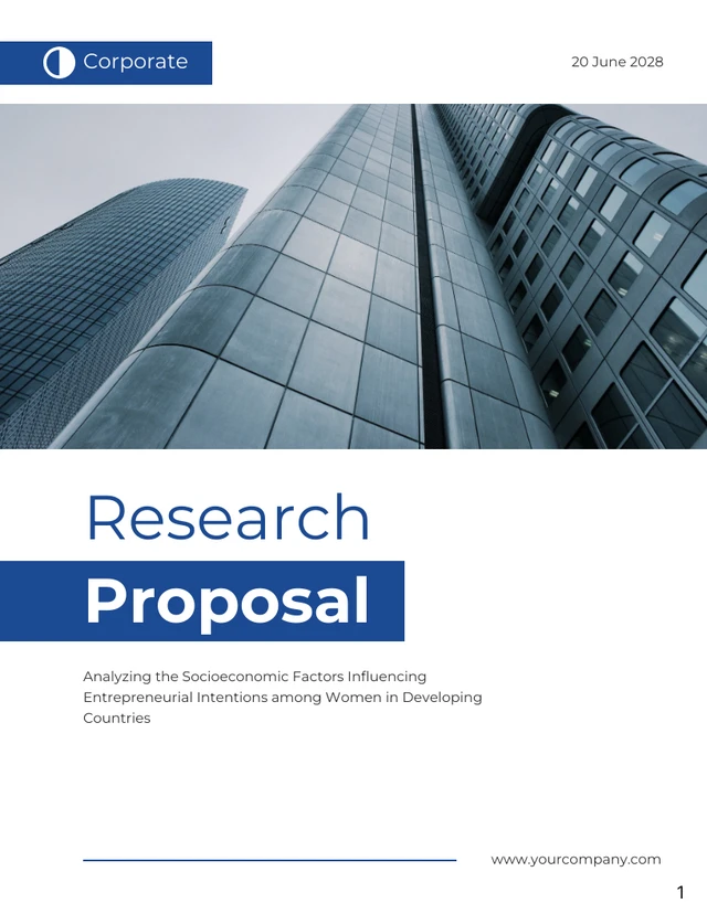 Clean Minimalist Modern Research Proposal Template