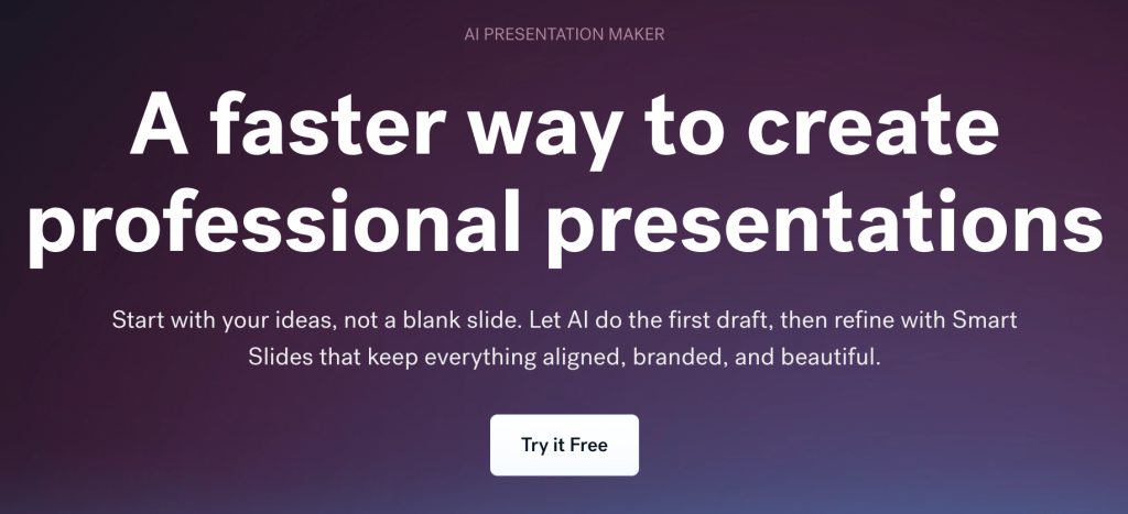 Beautiful ai specializes in automating great looking presentation docs