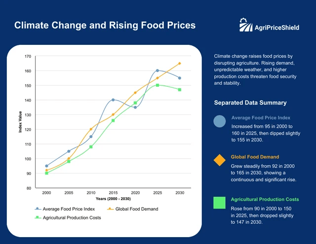 Climate Change and Rising Food Prices Spline Chart