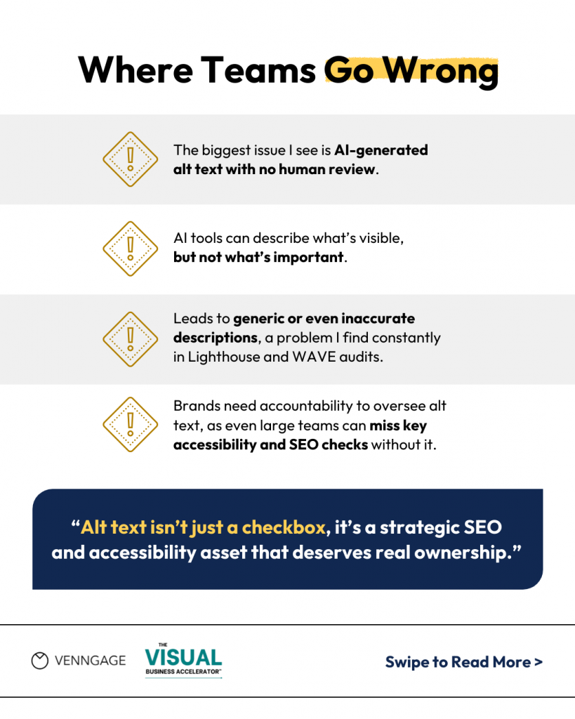 Visual seo mistakes shared by Diane Emily Rose