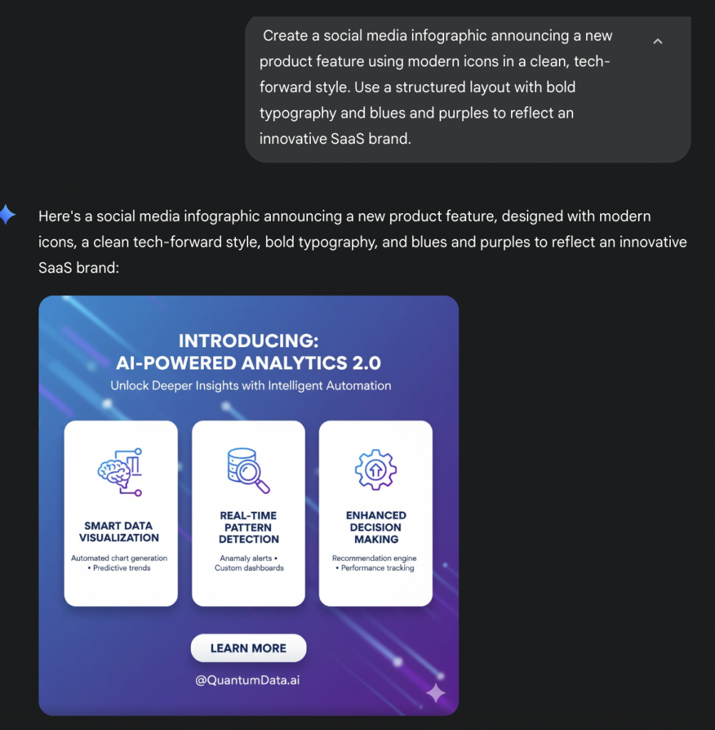 Screenshot of a chat with Gemini