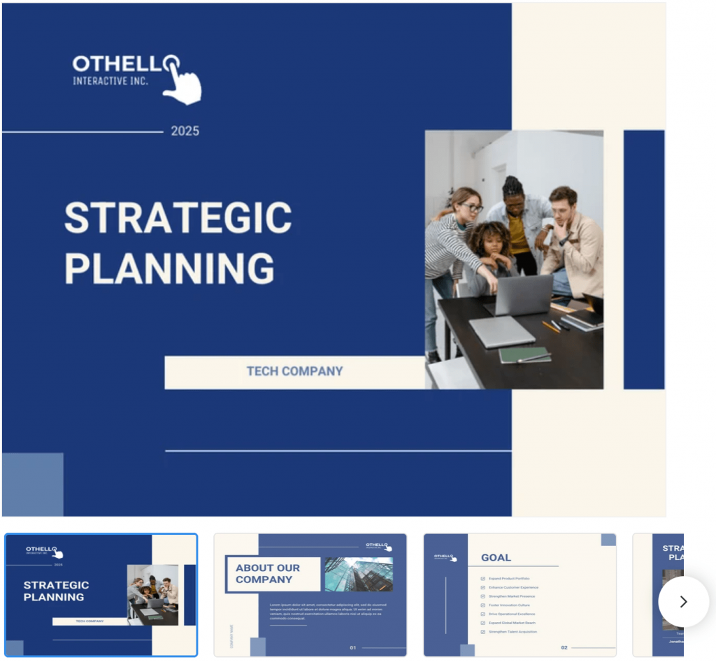 Simple Strategic Plan Presentation