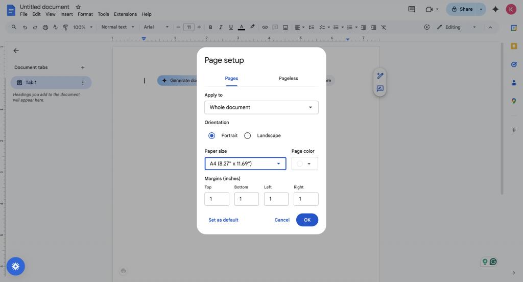 Step 2: Set up your page
