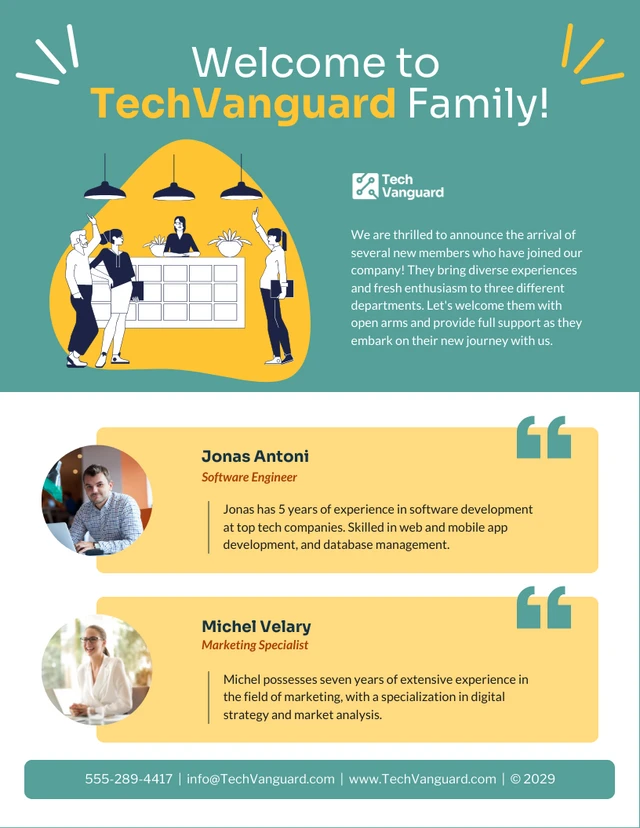 Welcome To The Company Email Newsletter Template
