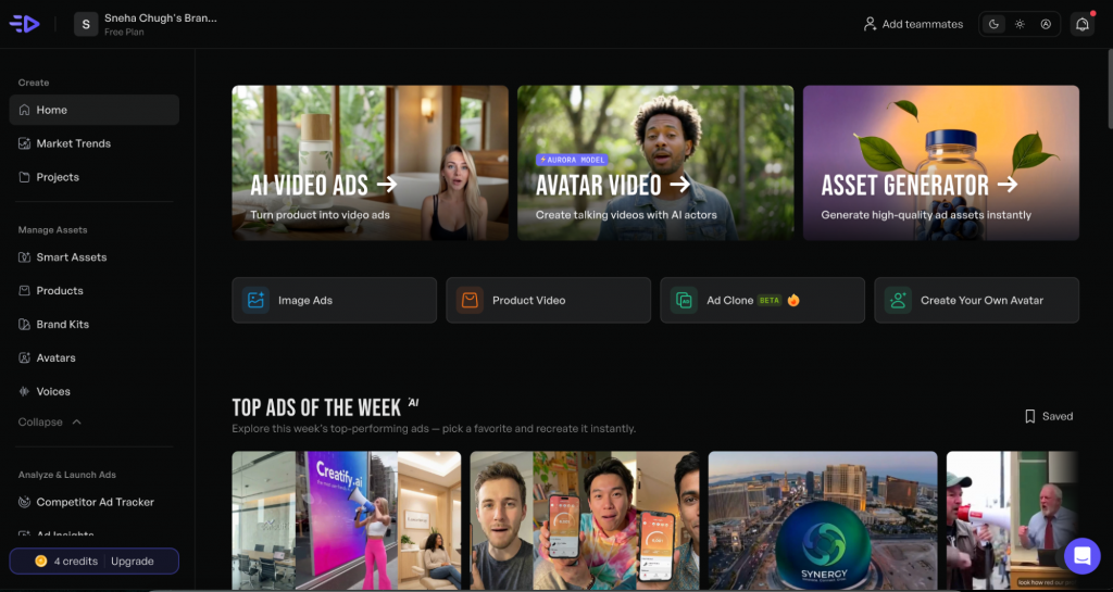 Creatify.ai AI ad generator tool