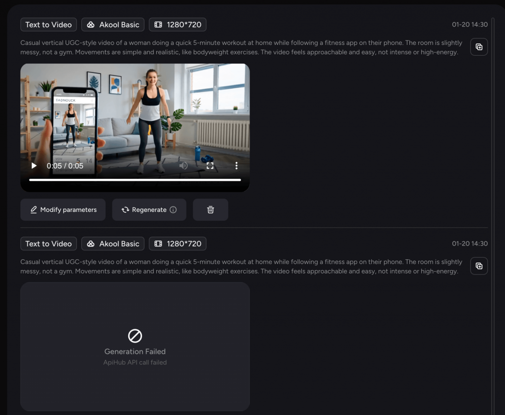 Fitness app Ad generated using Akool