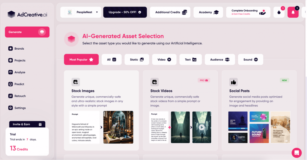 AdCreative.ai AI ad generator tool