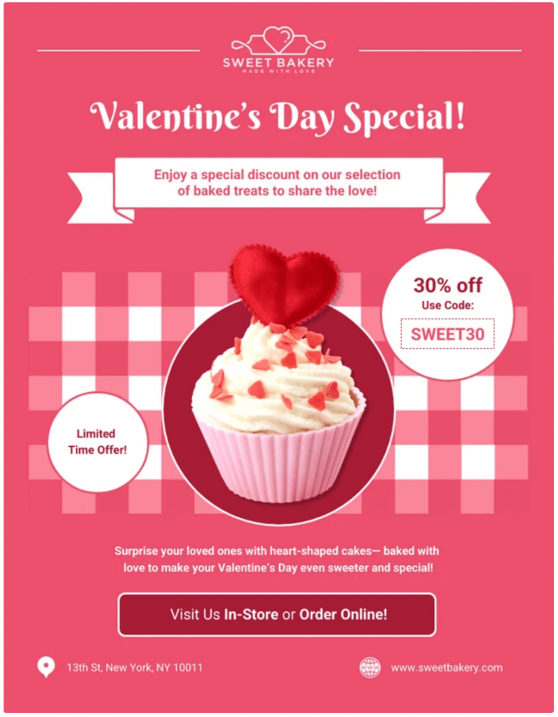 Bakery Valentine’s Day Sale Poster