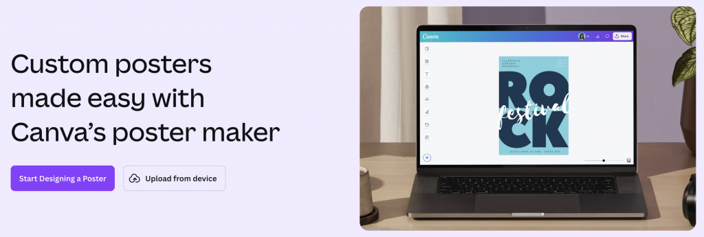 Canva is a good poster making software