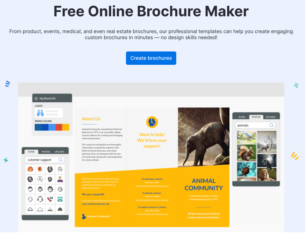 venngage brochure maker tool