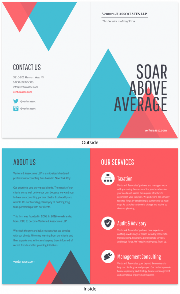 Modern Marketing Bi Fold Brochure Template