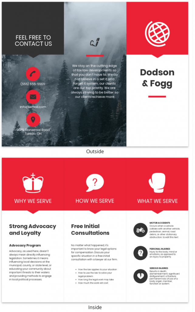 Law Tri Fold Brochure Template