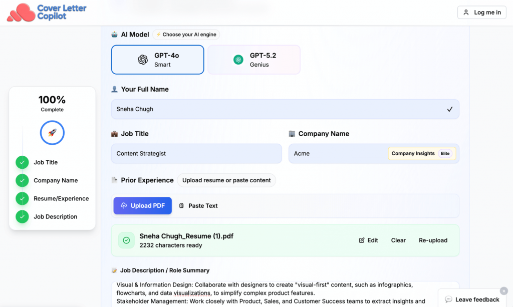 Cover Letter Copilot