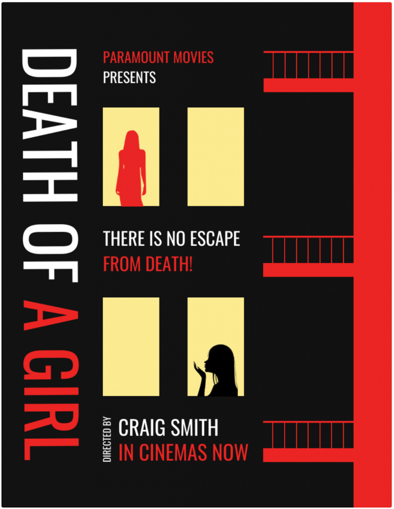 Dark Red Horror Movie Poster