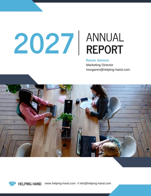 White Nonprofit Annual Report Template