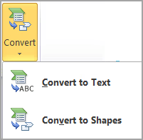 Tips to convert SmartArt design to Shapes