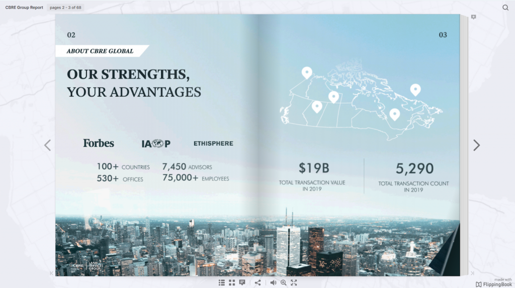 Example of an online report created with FlippingBook