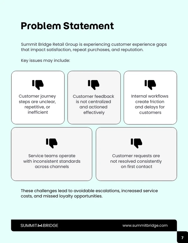 Customer Experience Improvement Business Proposal