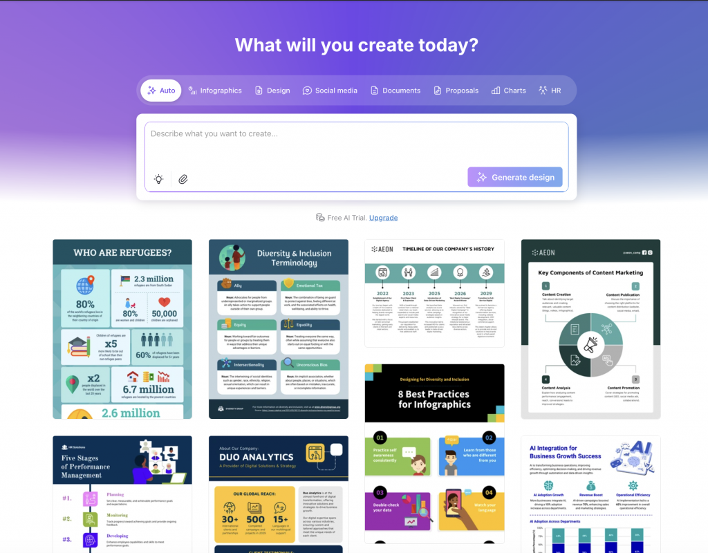 Venngage AI Design Generator