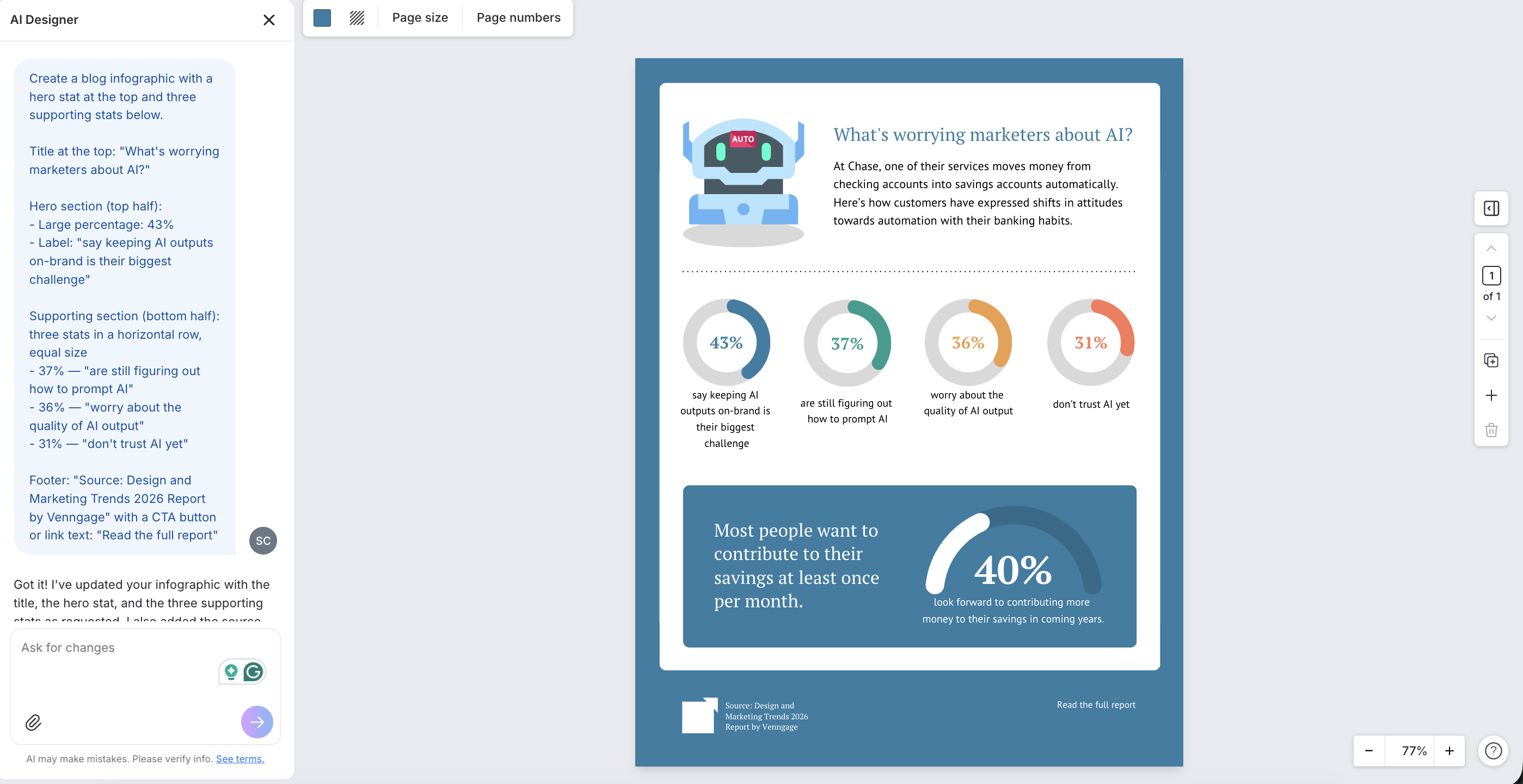 Venngage AI Infographic Design