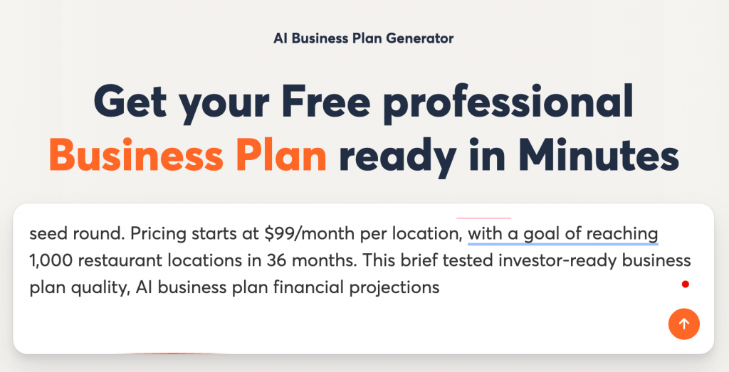 Bizplanr ai business plan generator tool