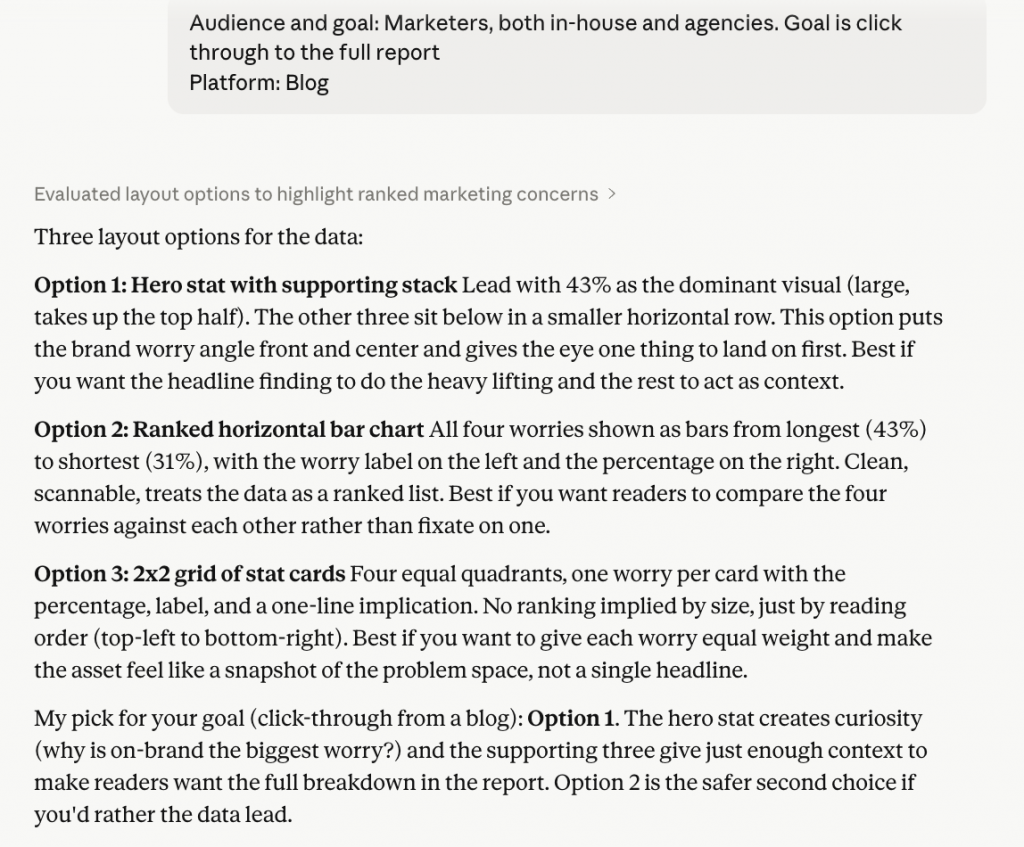 content layout options