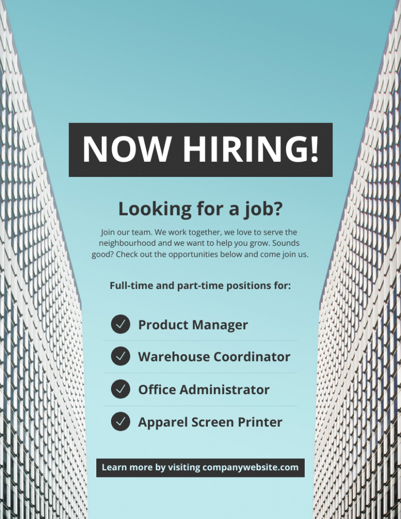 Hiring Advertisement Flyer Template